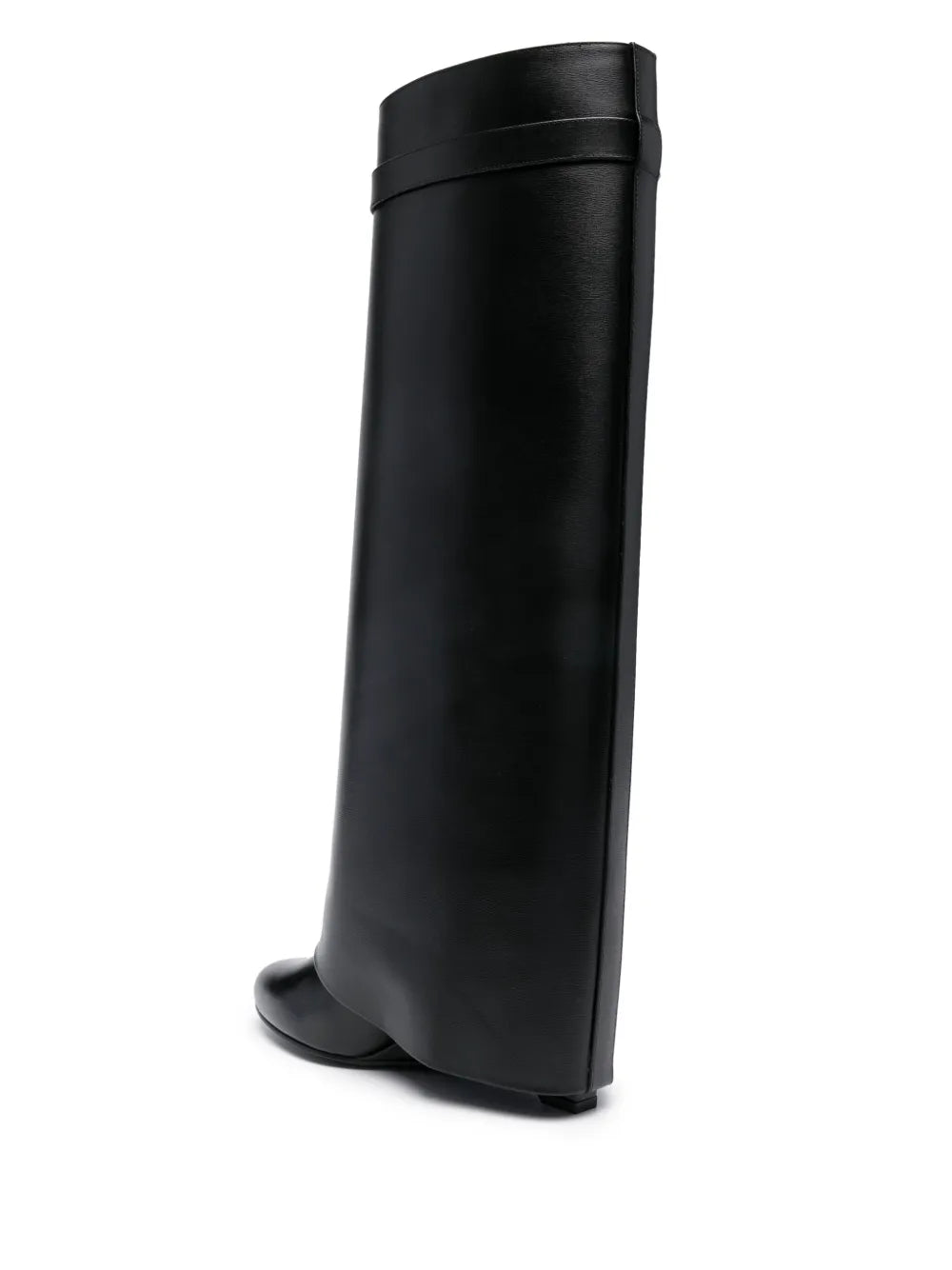 Bottes Shark Lock 100mm cuir noir hardware argenté détail OnlyHeels