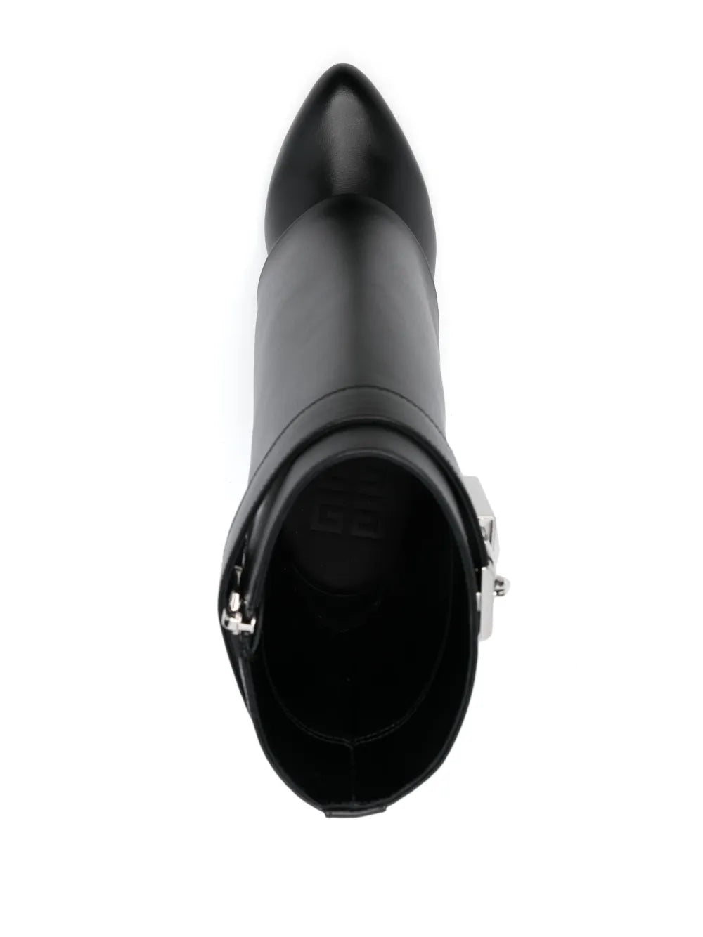 Bottines Sharlock 90mm cuir noir vue arrière OnlyHeels