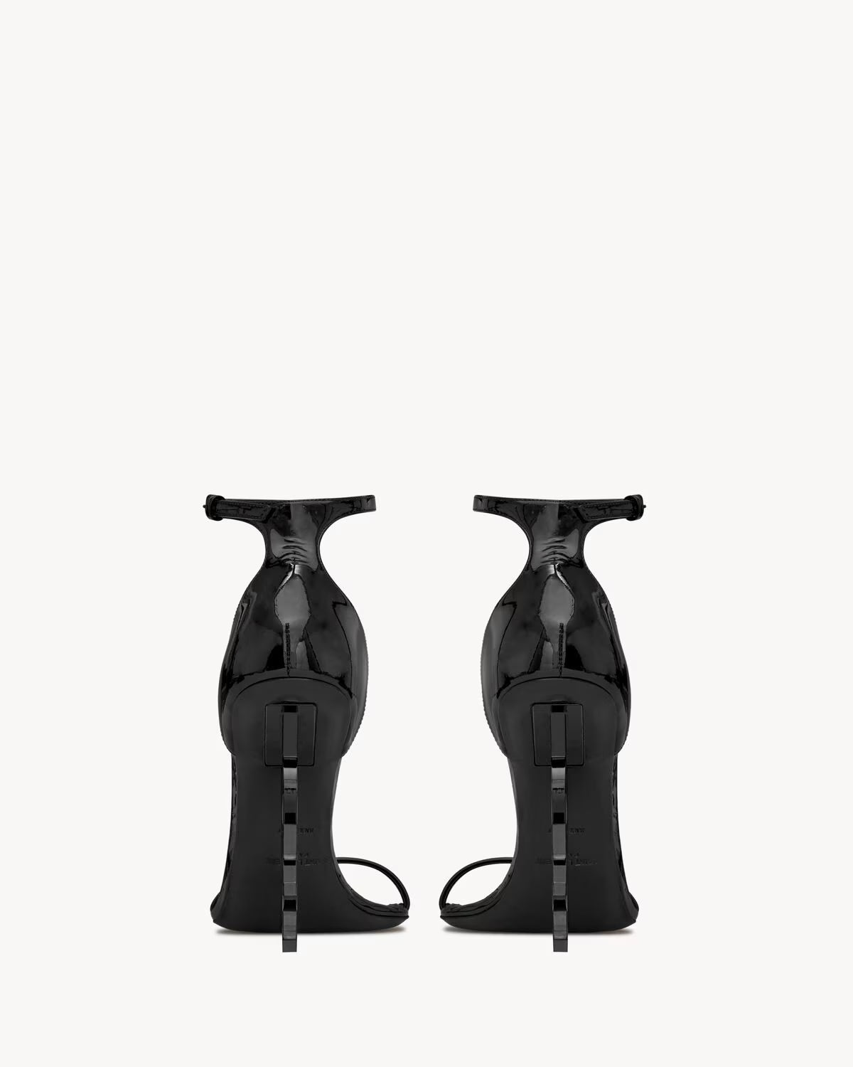 Sandales Opyum 110 cuir verni noir vue arrière