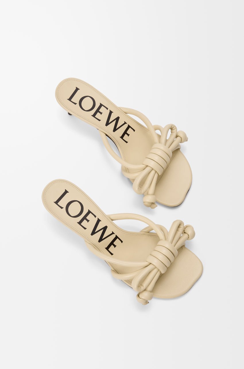 Sandales Flamenco Knot cuir agneau beige vue dessus OnlyHeels
