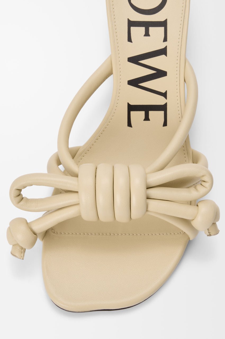 Sandales Flamenco Knot cuir agneau beige vue arrière OnlyHeels