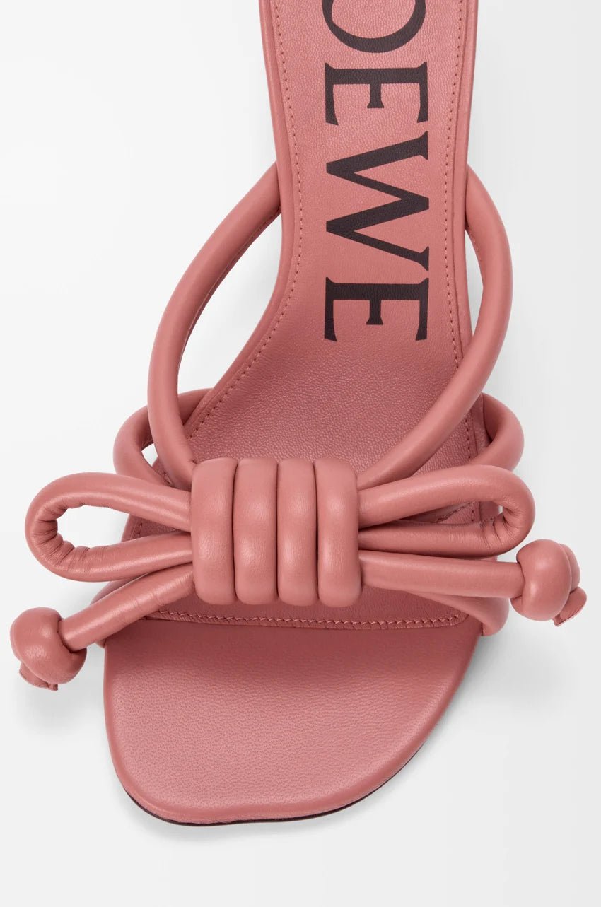 Sandales Flamenco Knot cuir agneau rose blush vue arrière OnlyHeels