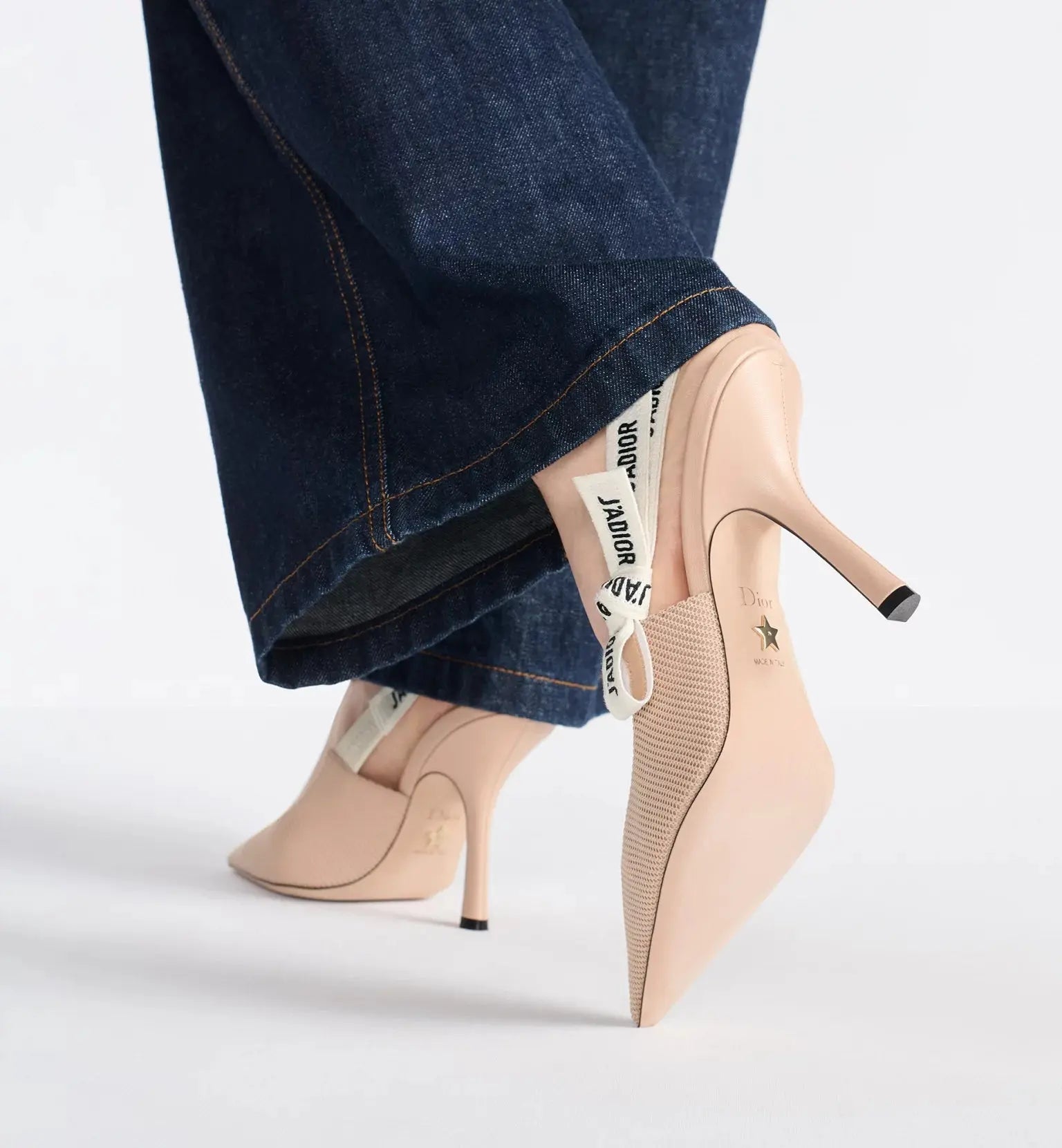 Escarpins slingback J'Adior cuir bordeaux porté modèle OnlyHeels