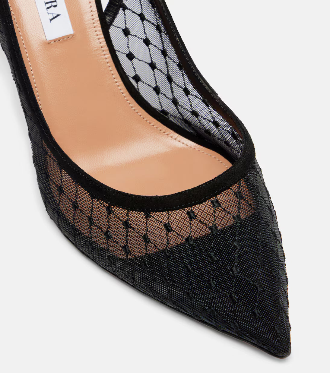 Escarpins Bow Tie 85 mesh noir vue arrière