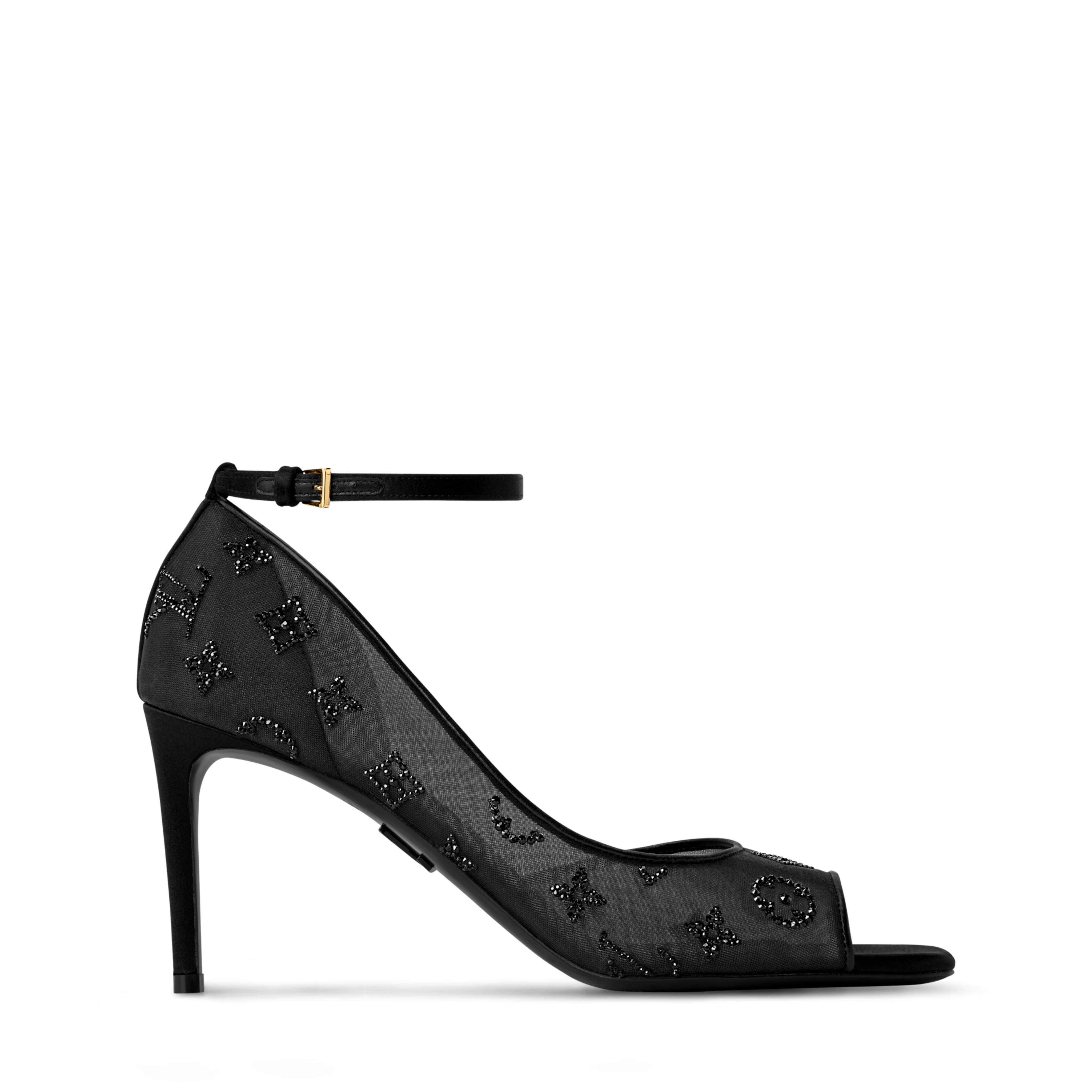 Sandales Gala strass talon aiguille vue de côté